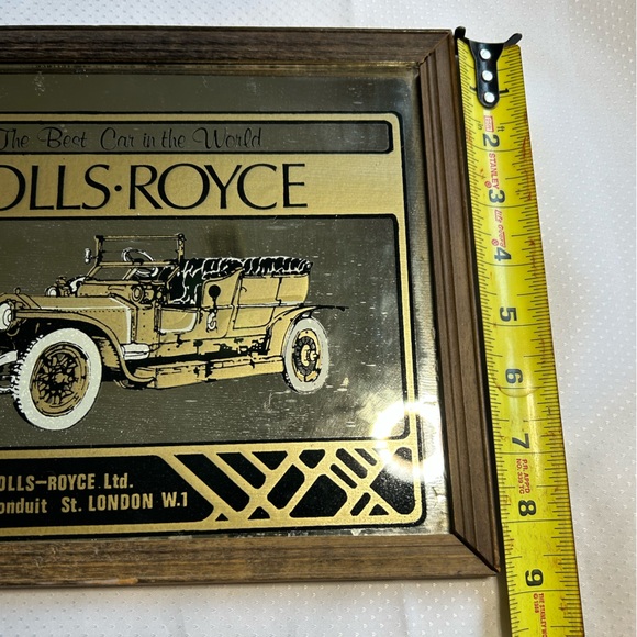 Vintage Rolls Royce Wall Mirror 14-15 Conduit Advertisement Sign Automotive - Picture 4 of 4
